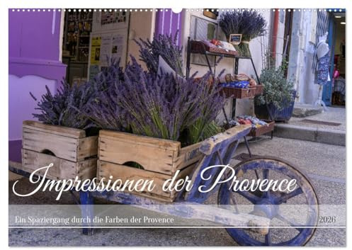 Impressionen der Provence (Wandkalender 2026 DIN A2 quer), CALVENDO Monatskalender: Ein Spaziergang durch die Farben der Provence (CALVENDO Orte)