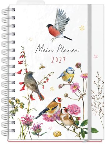 Terminplaner DIN A5 Zeit für Harmonie 2027: Vogel | Hardcover mit Ringbuchbindung und Illustrationen von Daniela Drescher