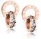 Crystalline Azuria Weiß Kristalle Rund Kreis Ohrstecker Ohrringe 18 kt Rosé Vergoldet für Damen