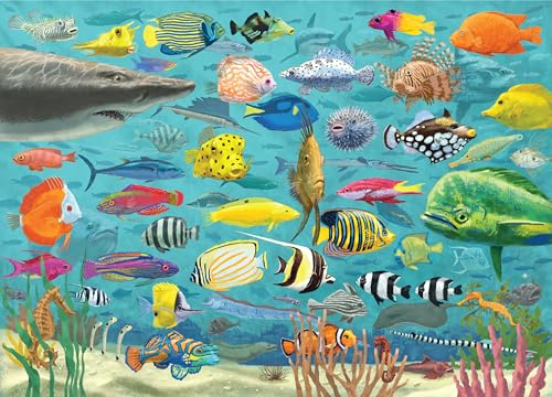 Peter Pauper Press All The Fish 1000 Piece Jigsaw Puzzle, White
