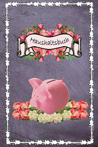 Haushaltsbuch: Haushaltsbuch zum Eintragen, Finanzplaner Frauen für 12 Monate, Vintage Sparschwein
