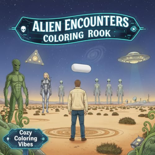 Alien Encounters Coloring Book: Adorable & Cozy UFOs, Crop Circles, Extraterrestrial Visitors & Secret Galactic Scenes for Adults & Teens | Color Fun ... Art (Alien Encounters Coloring Adventures)