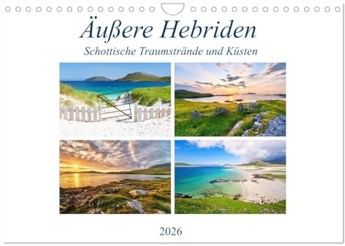 Äußere Hebriden - Schottische Traumstrände und Küsten (Wandkalender 2026 DIN A4 quer), CALVENDO Monatskalender: Bilderreise über die Inseln der Äußeren Hebriden im Westen Schottlands (CALVENDO Natur)