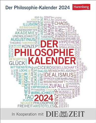 Der Philosophie-Kalender Tagesabreißkalender 2024. Interessanter Tischkalender mit täglichem Wissen. Tageskalender mit spannenden Denkansätzen. Kalender 2024 zum Aufstellen