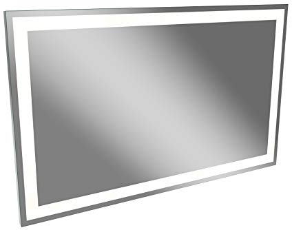 Lanzet LED Spiegel P5 / Wandspiegel mit umlaufender LED-Beleuchtung/Maße (B x H x T): ca. 138 x 84 x 4 cm/LED Badspiegel mit 3 Helligkeitsstufen/Spiegel mit Beleuchtung fürs Badezimmer