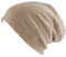 Oblique Unique Long Beanie XXL Mütze Slouch Trend Damen Herren (Beige Sand)
