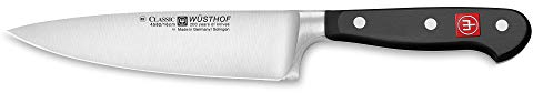 Wüsthof Kochmesser, Classic (4582-7/16), 16 cm Klingenlänge, geschmiedet, rostfreier Edelstahl, breites und sehr scharfes Küchenmesser, Schwarz