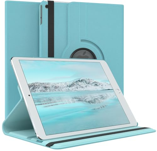 EAZY CASE - Tablet Hülle für iPad Air 2 Generation (2014) Schutzhülle 9.7 Zoll Smart Cover Tablet Case Rotationcase zum Aufstellen Klapphülle 360° drehbar mit Standfunktion Tasche Kunstleder Blau