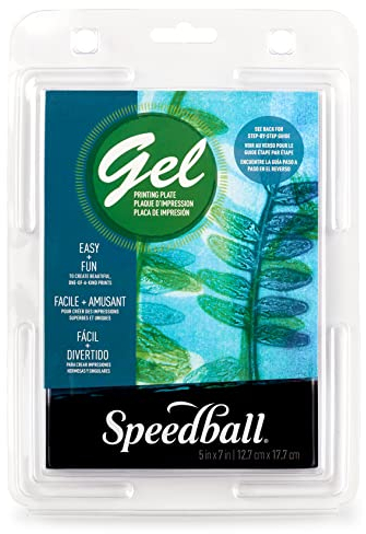 Speedball Piastra da stampa in gel da 12,7 x 17,8 cm, per stampa, serigrafia, stampa a blocchi, accessori per lavori di stampa Gelli, compagni di artigianato, hobby, belle arti, facile e divertente
