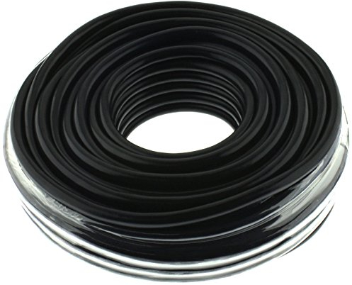 Câble d'enceinte rond 2 x 4,0 mm² - Noir - 25 m - CCA - Câble d'installation PA - Câble audio - Câble d'enceinte