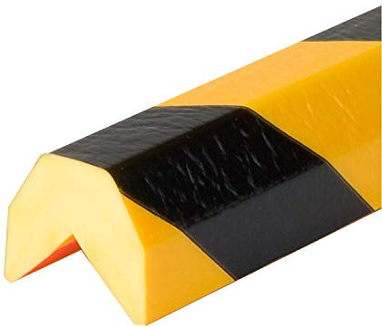 Knuffi 11010 Polyurethanschaum Eckschutzprofil, Typ AA, Gelb/Schwarz, 1m Länge