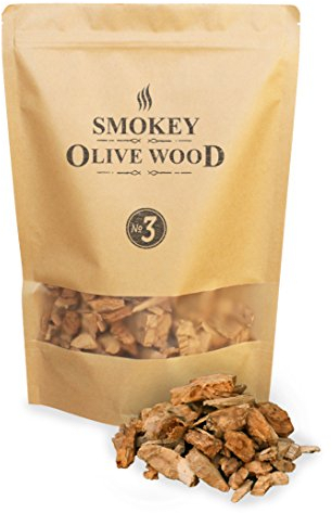 Smokey Olive Wood Sow-103 Amazon Holzspäne aus Olivenholz, Braun
