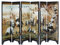 Larcele 245mm/9.65inch Höhe Mini Paravent Holz Folding Screen Art Byobu FGPF-01 (Panda) MEHRWEG