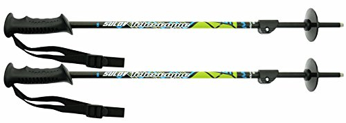 SULOV Unisex Adult Teleskop Skistöcke, Schwarz, 60-100 cm