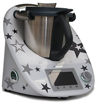Aufkleber für den Thermomix TM5 - Sternenwolke anthrazit silbergrau
