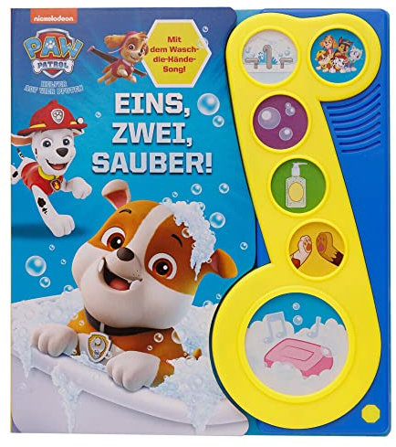 PAW Patrol - Eins, zwei, sauber! - Liederbuch mit Sound - Pappbilderbuch mit 6 Melodien und Geräuschen: Tönendes Buch