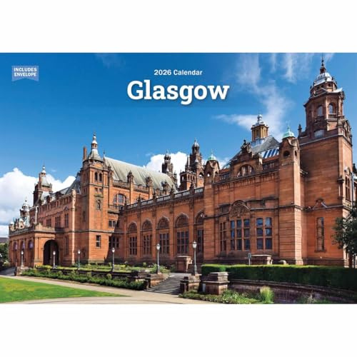 Carousel Worldwide Glasgow 2026 A5 Wall Calendar – Scenic UK Photography, Monthly Planner, 12-Month Organiser for Home or Office