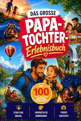 Das große Papa-Tochter-Erlebnisbuch – Die 100 besten Abenteuer für unvergessliche Erinnerungen: Papa Buch mit einzigartigen Erlebnissen – ein Mitmachbuch für Herz, Kreativität und Nähe