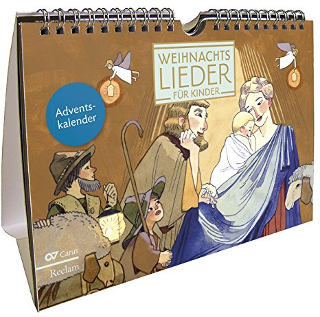 Weihnachtslieder für Kinder: Kalender zum Aufstellen mit 24 Advents- und Weihnachtsliedern