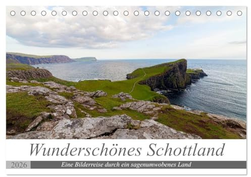 Wunderschönes Schottland - Bilderreise durch ein sagenumwobenes Land (Tischkalender 2026 DIN A5 quer), CALVENDO Monatskalender: Eine Reise durch die ... eines wunderschönen Landes. (CALVENDO Orte)