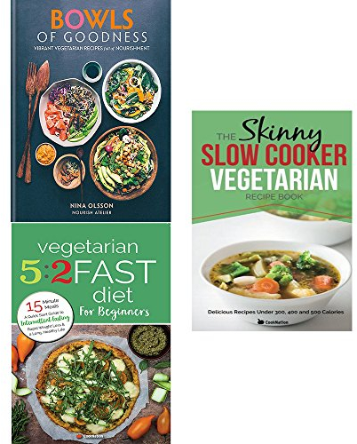 Bols de bonté [couverture rigide], végétarien 5 2 régime rapide et mijoteuse livre de recettes végétariennes 3 livres ensemble de collection