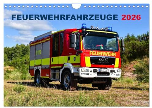 Feuerwehrfahrzeuge (Wandkalender 2026 DIN A4 quer), CALVENDO Monatskalender: Motive von aktuellen Feuerwehrfahrzeugen (CALVENDO Technologie)