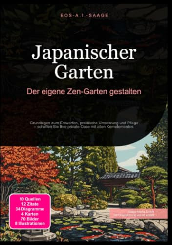 Japanischer Garten: Der eigene Zen-Garten gestalten: Grundlagen zum Entwerfen, praktische Umsetzung und Pflege – schaffen Sie Ihre private Oase mit allen Kernelementen.