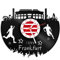 GRAVURZEILE Schallplattenuhr Frankfurt - 100% Vereinsliebe - Upcycling Design Wanduhr aus Vinyl Made in Germany