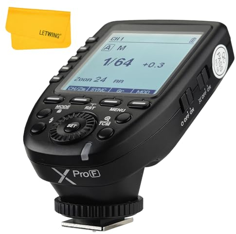 Godox XPro-F TTL Wireless Flash Blitzauslöser für Fuji Fujifilm, 1/8000s HSS, TTL Manuelle Funktion Konvertieren, Large Screen, 5 Dedizierte Gruppentasten Wireless X System