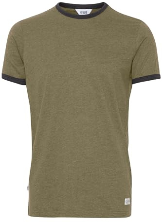 !Solid SDManoldo Herren T-Shirt Kurzarm Shirt mit Rundhals-Ausschnitt Baumwollmischung Regular fit, Größe:XL, Farbe:Ivy Green Melange (8797)