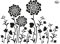 VIVA DECOR Schablone Blob Paint Blumenwiese DIN A3