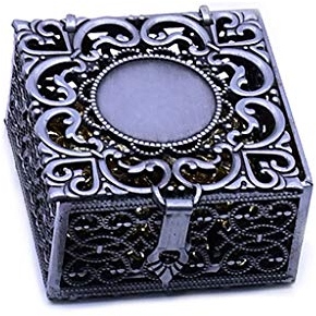 Gwxevce Rosenkranz Perle Box Halskette Metall Christlich Katholisch Religiöser Schmuck Fall Lagerung Alte Dose
