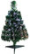 COSTWAY 2ft/60cm Fiber Optic Christmas Tree, Tabletop Mini Xmas Tree with 60 PVC Branch Tips, Color Changing Artificial Trees for Indoor Festival Seasonal Decorative
