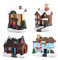 Weihnachtsdorf mit Beleuchtung Groß, Weihnachtsdorf Set mit LED, Weihnachtsdorf Beleuchtet Miniatur, Weihnachtsdeko Figuren Tisch Deko, Weihnachtsdeko zum BAU Chic Selber Machen (ABEF)