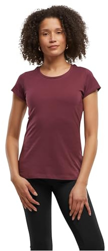 Build Your Brand Damen T-Shirt Basic Tee, Kurzarm Frauen T-Shirt mit Rundhalsausschnitt aus Baumwolle, in vielen Farben erhältlich, Größen XS-5XL