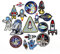 Embroidered Iron on Patches for Clothing Caps, Bags, Backpacks, Vest, Military Uniforms,Tactical Gears Etc 17 Pcs Astronauts Space Rockets Space station Universe stars Patches