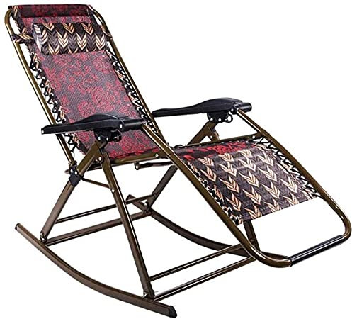 Liegestuhl, Schwerelosigkeitsstuhl, Garten-Liegestuhl, Liegestuhl, Balkon-Schaukelstuhl, abnehmbares Nackenkissen