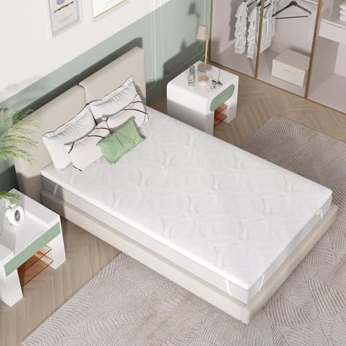 Novilla Matratzen Topper 90x190 7.5 Höhe Gel Topper Memory Foam MatratzenTopper für Boxspringbett Wohnwagen Schlafsofa Matratzenauflage Bezug Waschbar Oeko-TEx