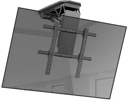 TV Wandhalterung, Motorisierte TV Deckenhalterung, Elektrische TV Deckenhalterung Mit Fernbedienung Und Schaltersteuerung, 0–85° Nach Unten Klappbar, Passend Für 50–90 Zoll Fernseher