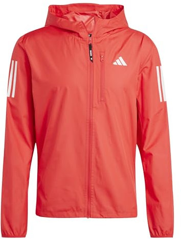 adidas Men's Own the Run Jacket, pure ruby, S