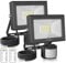 Linke Security Lights Outdoor Motion Sensor 25W 2100LM Energy-Saving PIR Floodlight 6500K Led Wall Light IP66 Waterproof Outside Lights Mains Powered Perfect for Garden Porch Garage 2 Pack