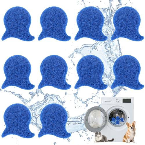 10 Piezas Atrapa Pelos Lavadora Bolas Atrapa Pelos para Lavadora Quita Pelos Mascota Lavadora Reutilizable Bolas Lavadora de Ropa para Secadoras y Lavadoras