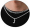 Rajputana Kette Mit Buchstaben,Buchstaben Kette,Halskette Herren,Kette Edelstahl,Kette Jungs,Kette Herren Silber,Ketten für Jungen,Initial Necklace,Chain Letter,Kette Buchstabe J