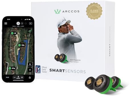 Arccos Smart Sensors (Gen 4): Automatisches Golfspiel-Tracking-System, A.I. Powered GPS Entfernungsmesser & Smart Club Distanzen
