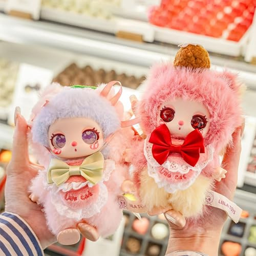 Meokro Liila V4 Liila's Chef Kitten Series Plush Doll Box, 8'' Cute Stuffed Animal Mystery Collectible Toy, Trendy Play Bag Pendant Birthday Gift, Random 1pc