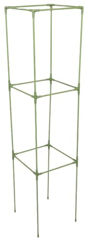 SOIMISS Quadratisches Fiberglas Rankgitter 27X123cm Pflanzenstütze für Tomaten Gurken Kletterpflanzen Robuste Korrosionsbeständige Garten Rankhilfe für Terrasse Balkon Gewächshaus