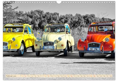 Citroën 2CV - Entenparade (Wandkalender 2025 DIN A3 quer), CALVENDO Monatskalender: Von der Bauernkutsche zum Kultobjekt. (CALVENDO Mobilitaet)
