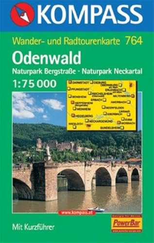 Kompass Karten, Odenwald: Mit Kurzführer und Radwegen. 1:75000 (KOMPASS Wanderkarte)