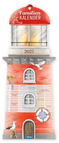 Trötsch Formkalender Familienkalender Leuchtturm 2025: Formkalender Geschenkkalender Kalender für die Küche