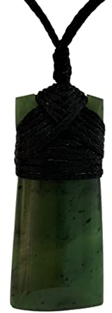 Giwi Paua Greenstone Pounamu Toki Kettenanhänger aus Neuseeland - Large